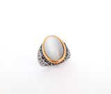 Mens Moonstone Ring | Stainless Steel