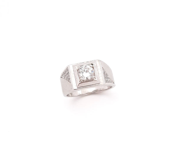 Mens Square Wedding Band/Engagement Ring | Cubic Zirconia