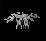 Leafy Pave Crystal Hair Comb