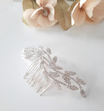 Leafy Pave Crystal Hair Comb