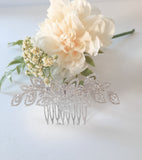 Leafy Pave Crystal Hair Comb