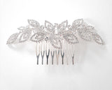 Leafy Pave Crystal Hair Comb