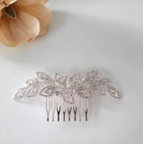 Leafy Pave Crystal Hair Comb