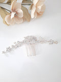 Crystal Floral Hair Comb with Adjustable Wire