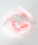 Crystal Floral Hair Comb with Adjustable Wire