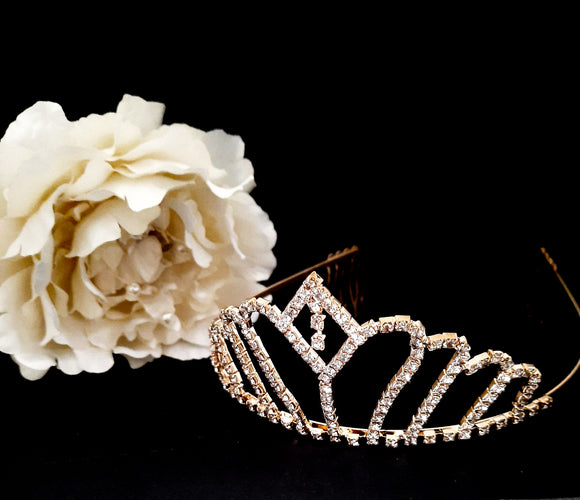 Gorgeous Gold Rhinestone Tiara