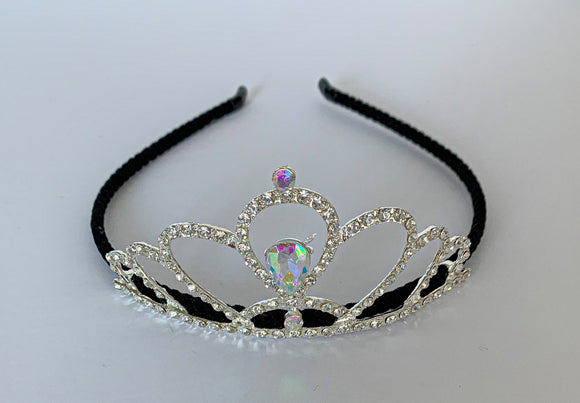 Girls Tiara with Velvet Headband