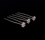 Rhinestone Floral Hairpin Set