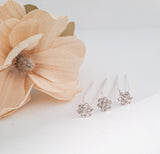 Rhinestone Floral Hairpin Set