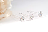 Rhinestone Floral Hairpin Set