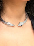 Snake Choker with Rhinestone Head