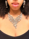 Pearl and Crystal Necklace and Earring Set