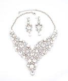 Pearl and Crystal Necklace and Earring Set