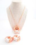 Tri Colour Necklace and Earring Set