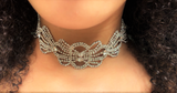 Silver Rhinestone Choker