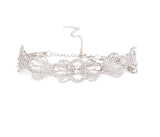 Silver Rhinestone Choker