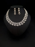 Rhinestone Statement Necklace with Matching Earrings