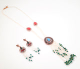 Turkish Necklace and Earring Set with White Beads