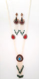 Turkish Necklace and Earring Set with White Beads