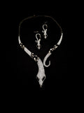 Crystal Snake Necklace with Matching Earrings