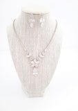 Marquise-Cut and Pear Drop Crystal Necklace Set