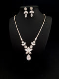 Marquise-Cut and Pear Drop Crystal Necklace Set