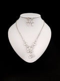 Marquise-Cut and Pear Drop Crystal Necklace Set