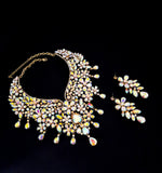 AB Stone Statement Necklace and Earring Set