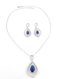 Sapphire Blue Necklace and Earrings Bridal Set