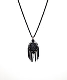 Womens Black Gothic Tassel Necklace