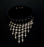 Choker with Hanging Crosses