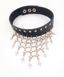 Choker with Hanging Crosses