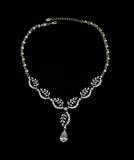 Leafy Crystal Bridal Necklace Set