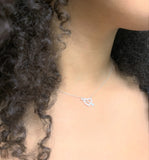 Womens Silver Heart Necklace