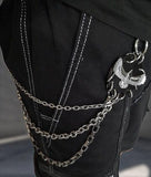 Multi-Layer Metal Pant Chain with Eagle