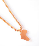 Africa Map Pendant | Gold Plated