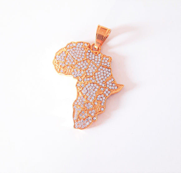 Africa Map Pendant | Gold Plated