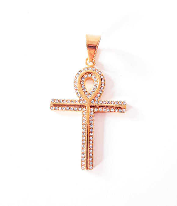 Iced Ankh Pendant