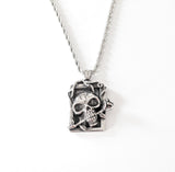 Skull and Rose Pendant | Stainless Steel