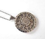 Chinese Zodiac Wheel Pendant | Stainless Steel