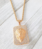 3D Lion Pendant | Gold Plated