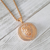 3D Lion Pendant | Gold Plated