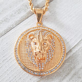 3D Lion Pendant | Gold Plated