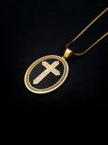 Cross Pendant | Black + Gold