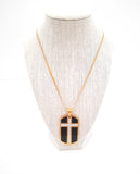 Cross Pendant | Gold + Black