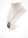 Cross Pendant | Gold + Black