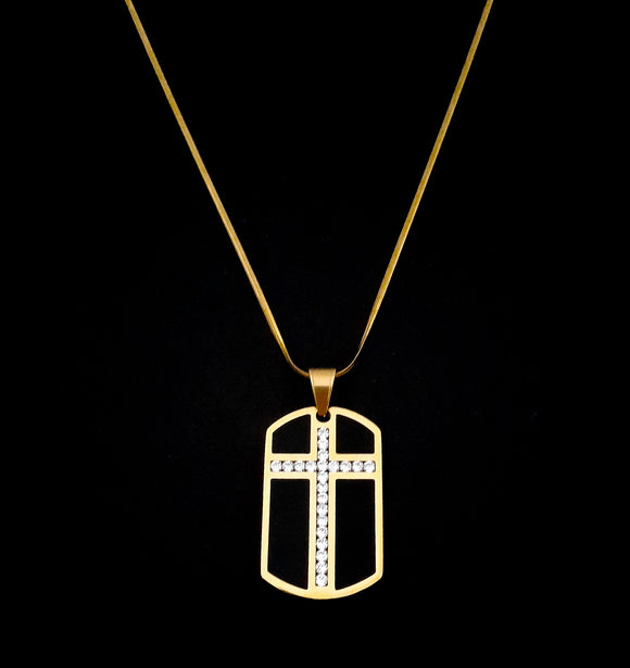 Cross Pendant | Gold + Black