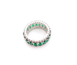 Emerald and Clear Crystal Ring/Band