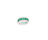 Emerald and Clear Crystal Ring/Band