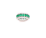 Emerald and Clear Crystal Ring/Band